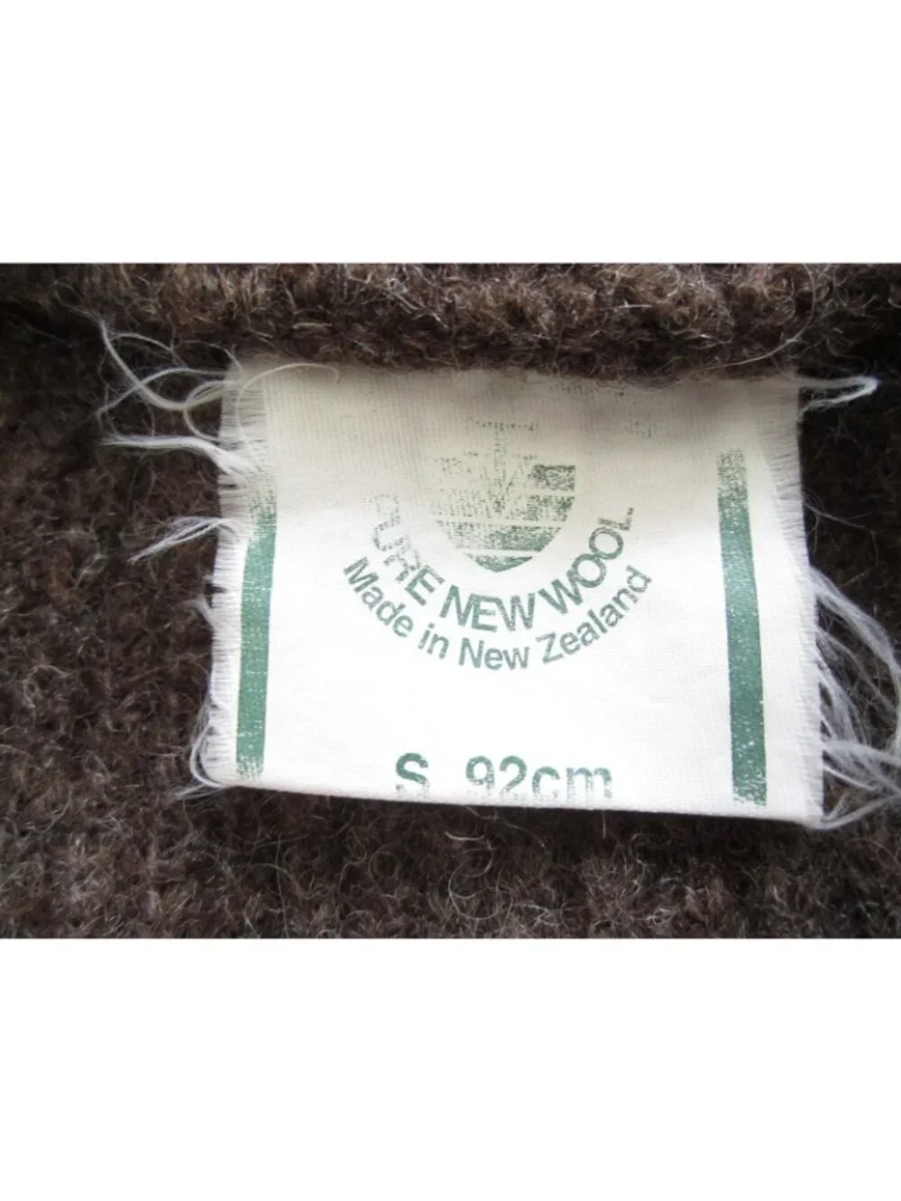 Vtg The Fern Brand NZ Pure New Wool Ribbed Sweater Cabincore Men Sz S (MS59)